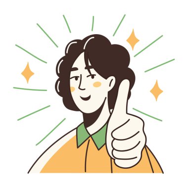 Baş parmakları gösteren bir el çizimi biçim simgesi gösteriliyor