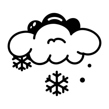 Asit yağmurunu gösteren karalama tarzı bir simge