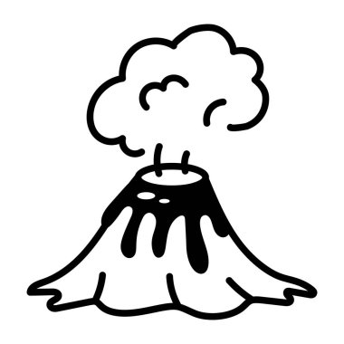 Asit yağmurunu gösteren karalama tarzı bir simge