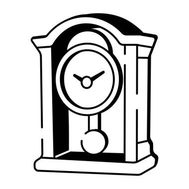 Antika saati temsil eden yarım yamalak bir simge