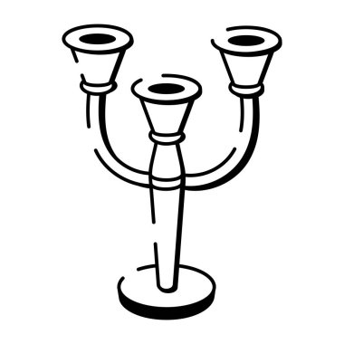 El çizimi bir şamdan simgesi