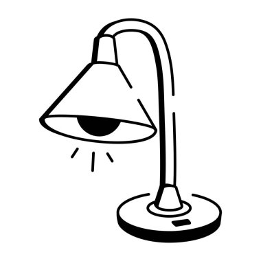 Masa lambasını gösteren bir el çizimi simgesi