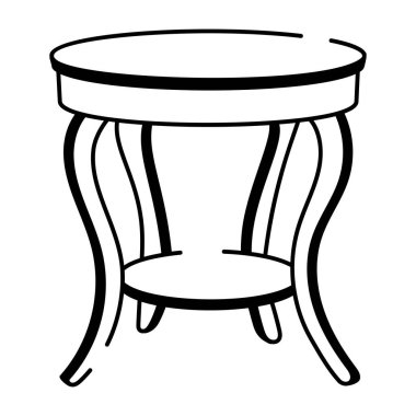 Yuvarlak tabloyu gösteren bir çizim biçimi simgesi