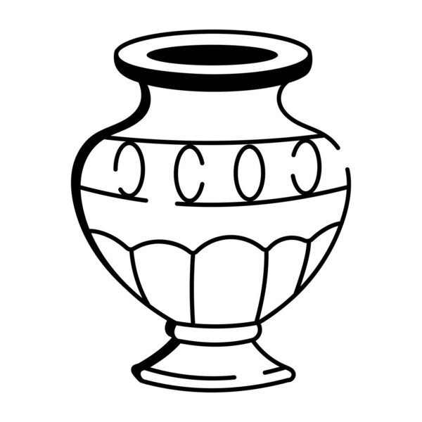 Обрывочная икона стиля, изображающая вазу