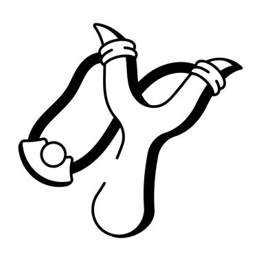 Çivili bir sopa silahını temsil eden çizim tarzı bir ikon.