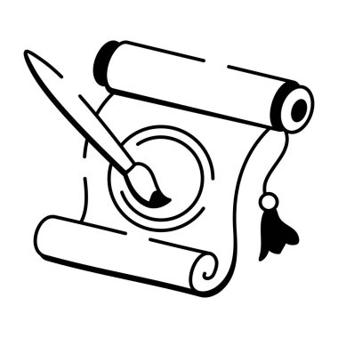 Çivili bir sopa silahını temsil eden çizim tarzı bir ikon.