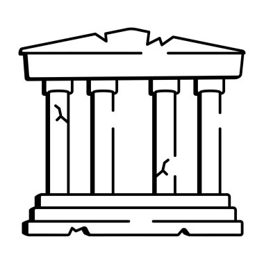 Çivili bir sopa silahını temsil eden çizim tarzı bir ikon.