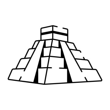 Piramidi temsil eden bir çizim biçimi simgesi 