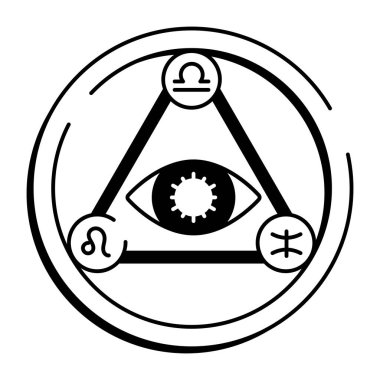 Simya simgelerini gösteren bir el çizimi simgesi