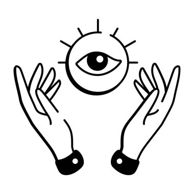 Mistik gözü temsil eden bir çizim biçimi simgesi