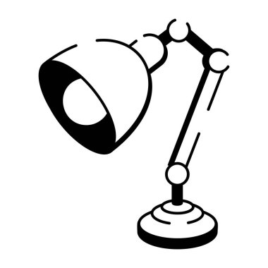 Masa lambasını gösteren el çizimi bir simge