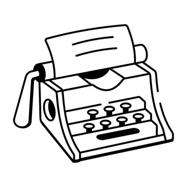 Daktilo gösteren bir el çizimi biçim simgesi