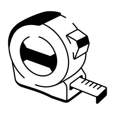 Ölçüm bandını gösteren bir el çizimi simgesi