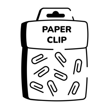 Kağıt ataçları tasvir eden bir karalama biçimi simgesi