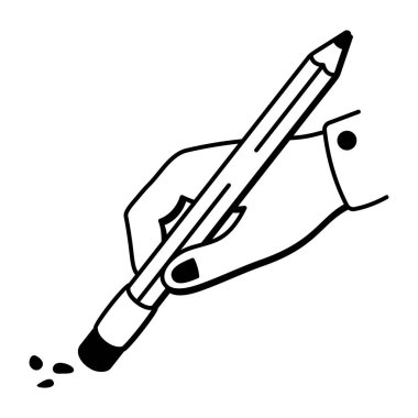 Kalem silgisini betimleyen karalama biçimi simgesi