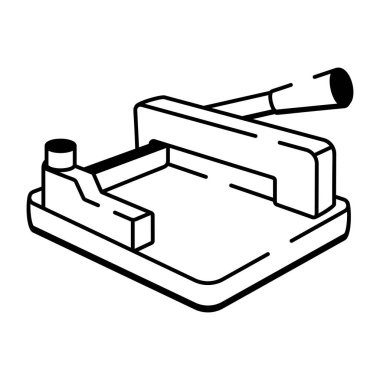 Kağıt kesiciyi gösteren yarım yamalak bir simge
