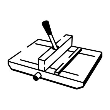 Kağıt bükücüsünü temsil eden bir çizim biçimi simgesi