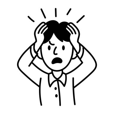 Heyecanlı bir karakterin el çizimi simgesi 