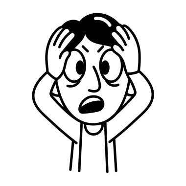 Elle çizilmiş bir başlık simgesini tutan bir karakter 