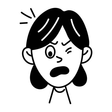 Şüpheli bir ifade, elle çizilmiş bir simge 