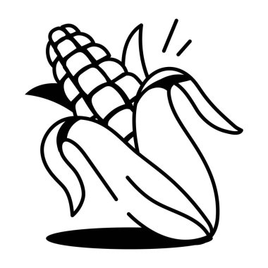 Mısırı gösteren bir el çizimi simgesi