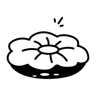 Evcil hayvan minderini gösteren karalama tarzı bir simge