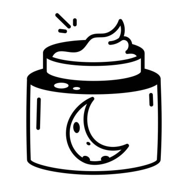 Gece kremini temsil eden bir çizim biçimi simgesi