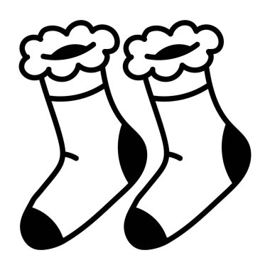 Gece çoraplarını tasvir eden yarım yamalak bir simge