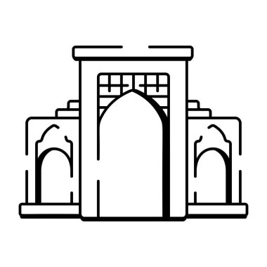 Bir karavanı gösteren bir el çizimi simgesi