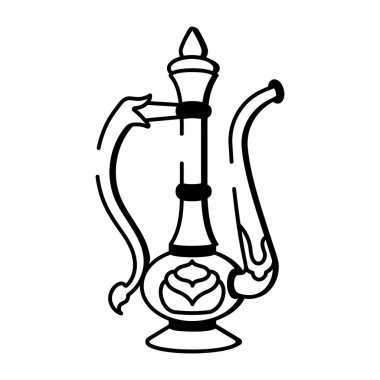 Pers sürahisini gösteren yarım yamalak bir biçim simgesi