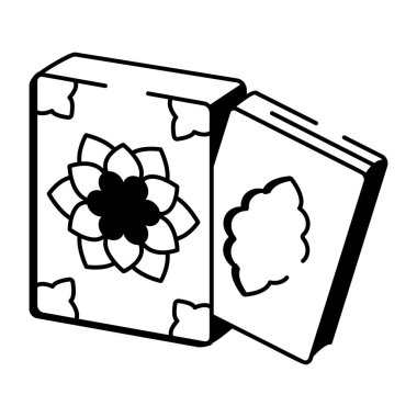 Şiir kitabı gösteren bir el çizimi simgesi