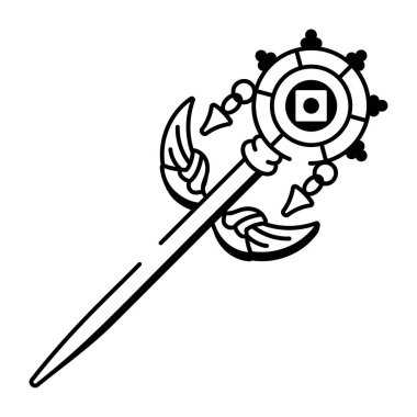 Altın saç tokasını gösteren yarım yamalak bir simge