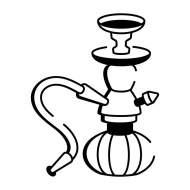 Bir qalyan 'ı temsil eden karalama biçimi simgesi