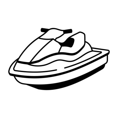 Bir jet ski gösteren bir çizim biçimi simgesi