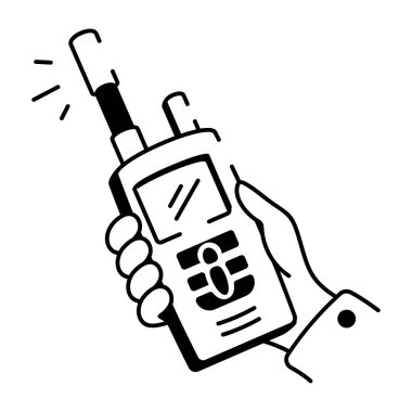 Uydu telefonu gösteren bir çizim biçimi simgesi