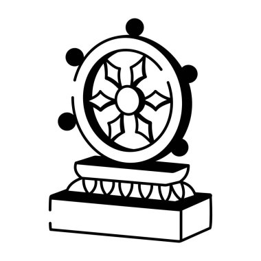 Boynuz gösteren yarım yamalak bir simge