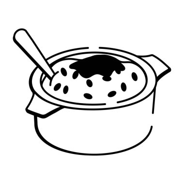 Boynuz gösteren yarım yamalak bir simge