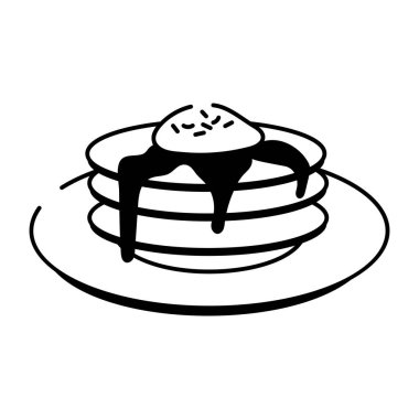 Karabuğday krepini gösteren bir el çizimi simgesi