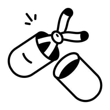 Laboratuvar doktorunu gösteren karalama tarzı bir simge