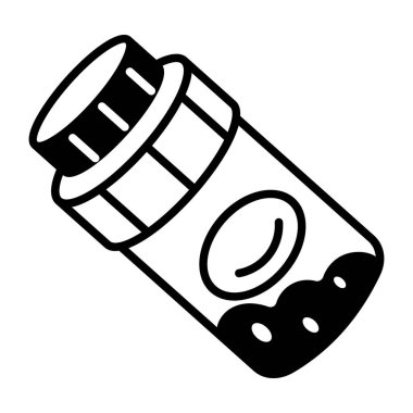 Örnek şişeyi tasvir eden bir çizim biçimi simgesi