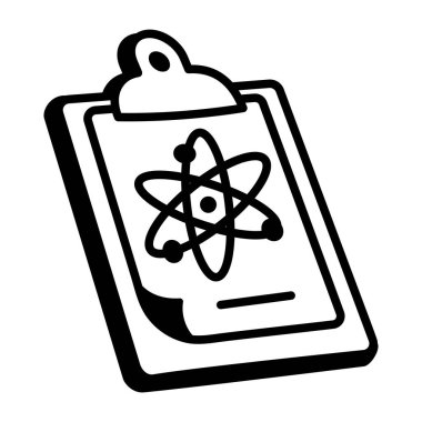 Laboratuar raporunu gösteren karalama biçimi simgesi