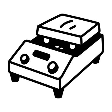 Manyetik karıştırıcı tasvir eden bir çizim biçimi simgesi