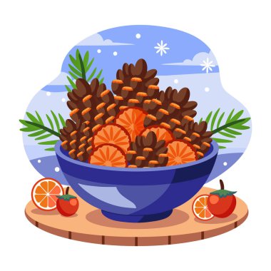 Düz çizim, karın keyfini çıkaran bir çocuğu gösteriyor 