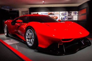 Ferrari model bir P80C Ferrari Maranello Müzesi, İtalya, 2 Nisan 2022