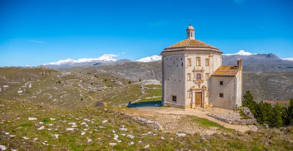 Parque Nacional Gran Sasso Abruzzo Itália Igreja Santa Maria Della — Fotografia de Stock