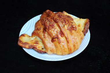 Ham Chesse Croissant on a plate