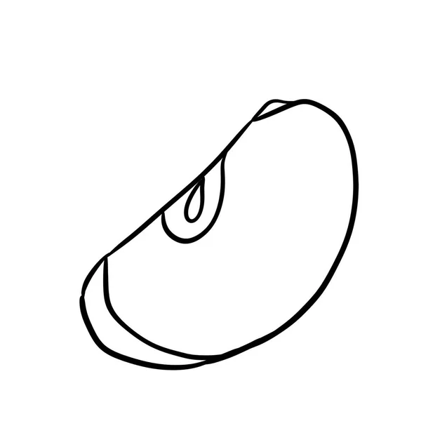 Desenho Linha Desenhado Mão Apple — Fotografia de Stock