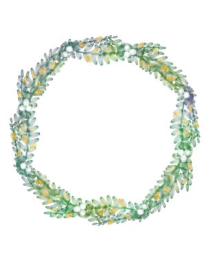 Yaprak Çemberi Sancağının Suluboya Boyası