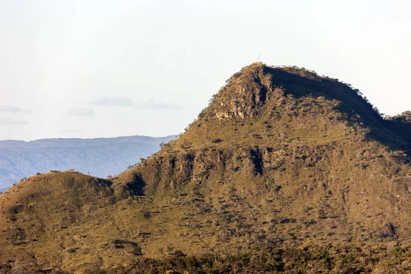 Widok Bliska Łańcuch Górski Środkowej Części Brazylii Cerrado Chapada Dos — Zdjęcie stockowe