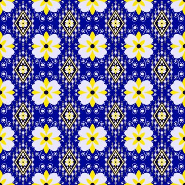Kusursuz geleneksel arka plan tasarımı. Yerli desen, kabile deseni, grafik desen, halı, yastık, yorgan, giysi, ambalaj, Batik